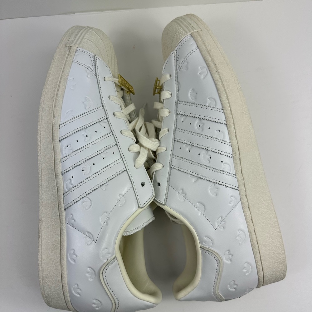 Size 13 - adidas Superstar Low Allover Debossed Trefoils - White - Picture 7 of 10